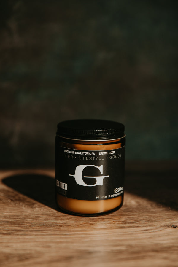 Leather + Tobacco Candle