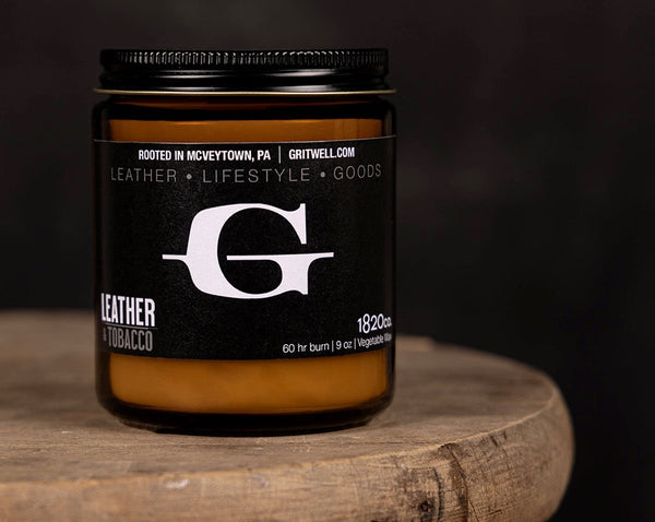 Leather + Tobacco Candle
