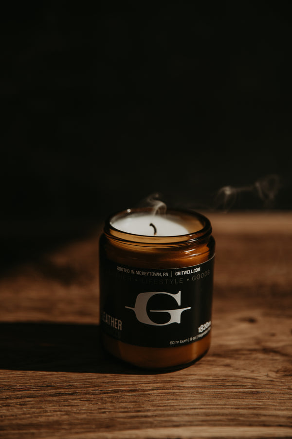 Leather + Tobacco Candle
